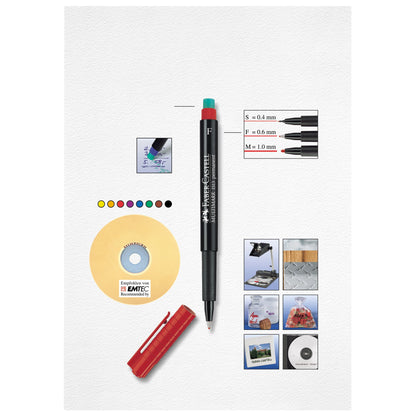 Faber-Castell Folienstift MULTIMARK 1523 0,4mm rot