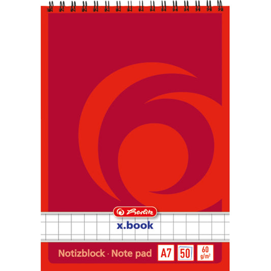 Herlitz Notizblock DIN A7 kariert 50 Bl.