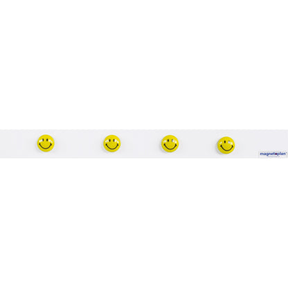 magnetoplan® Magnet Smiley 40mm 0,06kg Ferrit gelb 4 St./Pack.