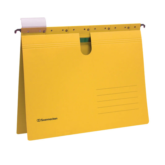 Soennecken Hängehefter DIN A4 220g/m² Recyclingkarton gelb 25 St./Pack.