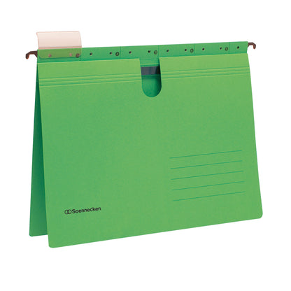 Soennecken Hängehefter DIN A4 220g/m² Recyclingkarton grün 25 St./Pack.