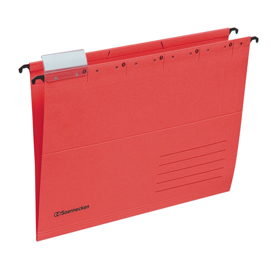 Soennecken Hängemappe DIN A4 220g/m² Recyclingkarton rot 25 St./Pack.
