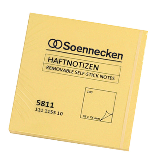 Soennecken Haftnotiz 75 x 75 mm (B x H) gelb 100 Bl.