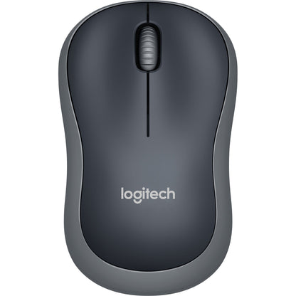 Logitech Optische PC Maus M185 Links- und Rechtshänder nicht ergonomisch USB-A bis 10m Batterie inkl. Nano-USB-Empfänger schwarz/grau