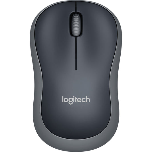 Logitech Optische PC Maus M185 Links- und Rechtshänder nicht ergonomisch USB-A bis 10m Batterie inkl. Nano-USB-Empfänger schwarz/grau
