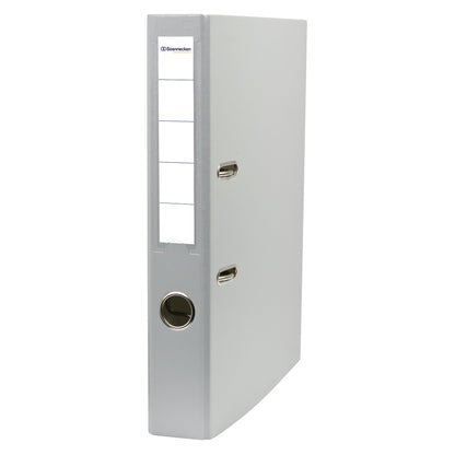 Soennecken Ordner 50mm DIN A4 Rückenschild: einsteckbar mit Schlitzen Werkstoff: Karton Material außen: Polypropylen Material innen: Papier grau