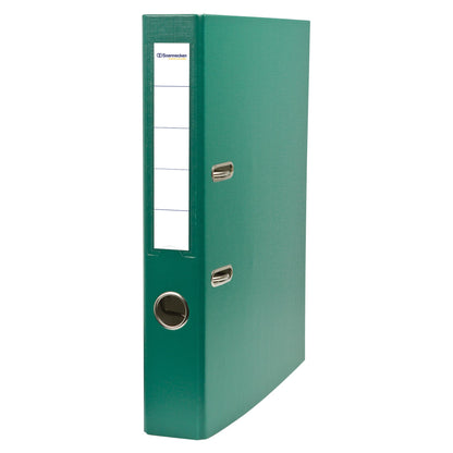 Soennecken Ordner 50mm DIN A4 Rückenschild: einsteckbar mit Schlitzen Werkstoff: Karton Material außen: Polypropylen Material innen: Papier grün