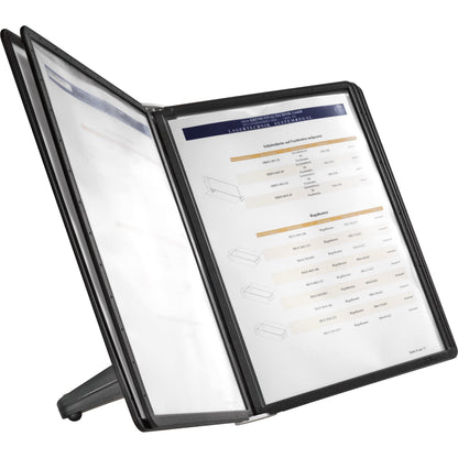 DURABLE Sichttafelständer SHERPA® SOHO TABLE 5 48 x 38,5 x 38 cm (B x H x T) Polypropylen/ABS Kunststoff/Thermoplastische Elastomere Anzahl der mitgelieferten Sichttafeln: 5 Sichttafeln schwarz