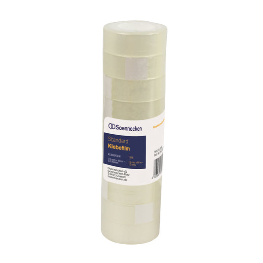 Soennecken Klebefilm 15 mm x 10 m (B x L) einseitig klebend ohne Lösungsmittel Polypropylen transparent 10 St./Pack.