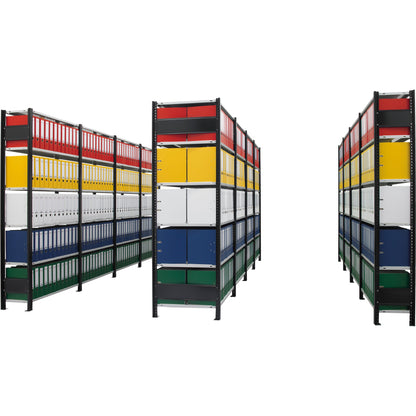 SCHULTE Anbauregal MULTIplus150 1.000 x 2.000 x 600 mm (B x H x T) 6 Fachböden 150kg Stahl