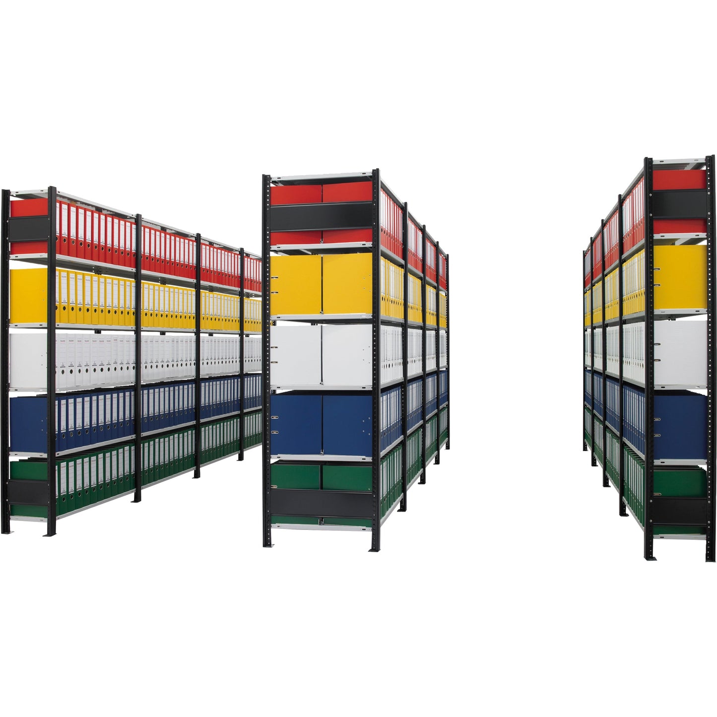 SCHULTE Grundregal MULTIplus150 1.000 x 2.000 x 600 mm (B x H x T) 6 Fachböden 150kg inkl. Abdeckkappen, Klemmfüße Stahl