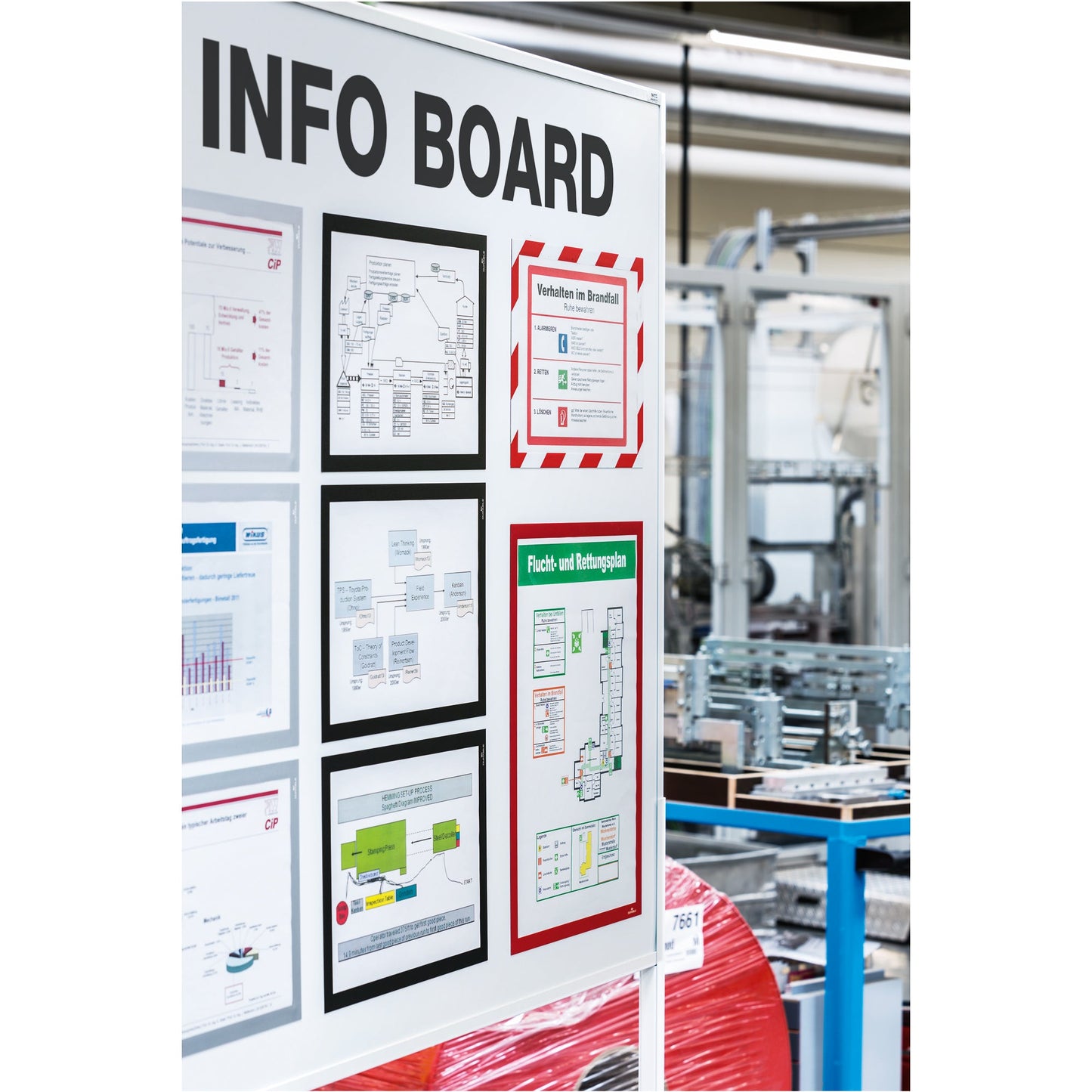 DURABLE Magnetrahmen DURAFRAME® MAGNETIC DIN A4 Polyethylen/Polypropylen rot 5 St./Pack.