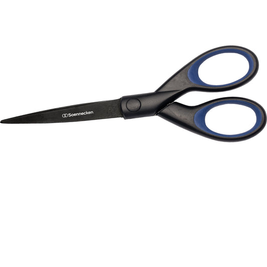 Soennecken Universalschere Non-Stick 180mm Rechtshänder Stahl schwarz/blau