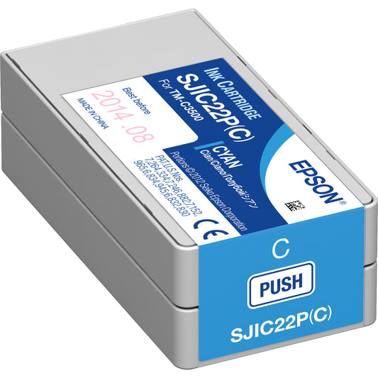 Epson Tintenpatrone Originalzubehör SJIC22P(C) cyan 32,5ml
