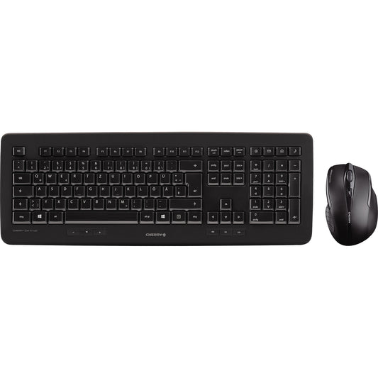 CHERRY Tastatur-Maus-Set DW 5100 QWERTZ Windows®, Mac universell USB-A 5m inkl. Nano-USB-Empfänger schwarz
