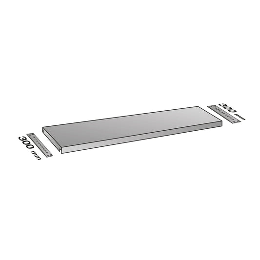 SCHOLZ Fachboden 1.200 x 300 mm (B x T) Stahl silber