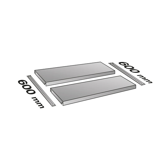SCHOLZ Fachboden 800 x 600 mm (B x T) Stahl silber