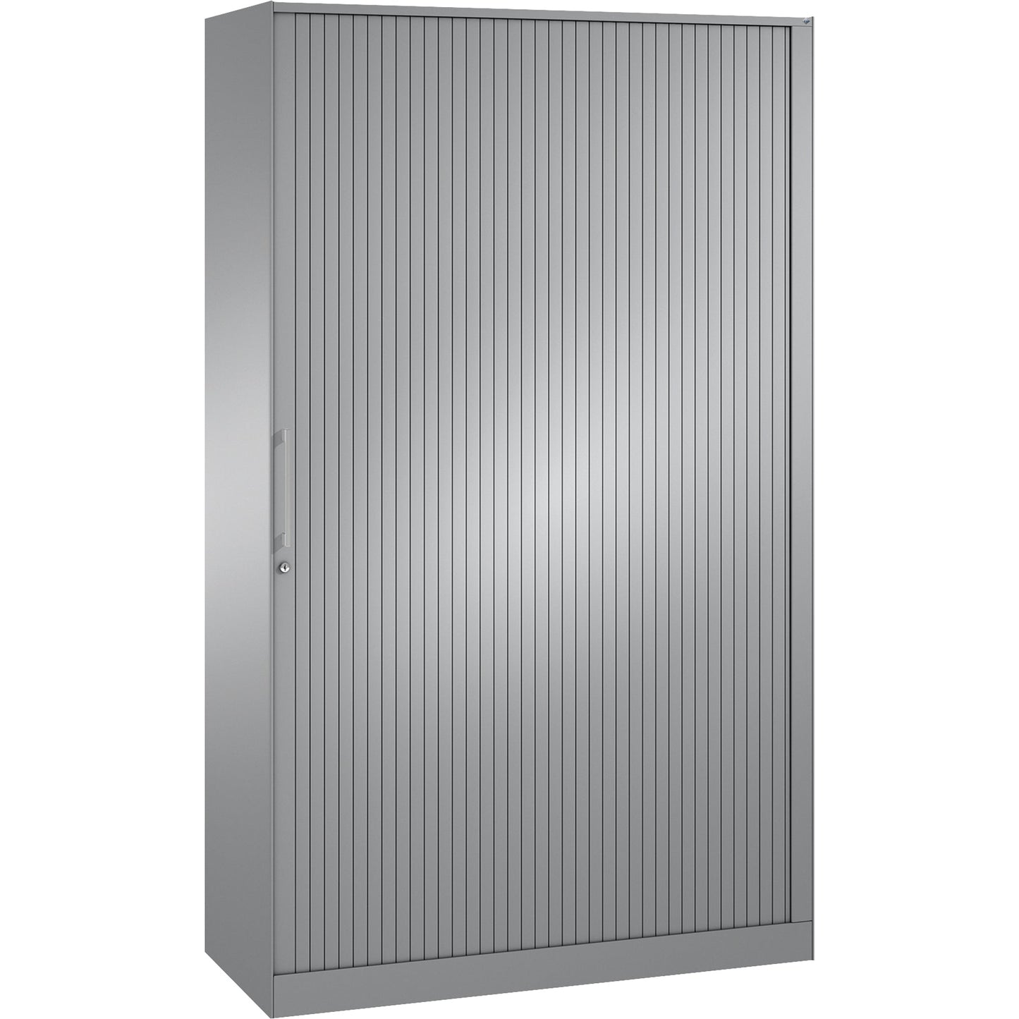 C+P Rollladenschrank Asisto 1.200 x 1.980 x 435 mm (B x H x T) 4 Fachböden weißaluminium weißaluminium
