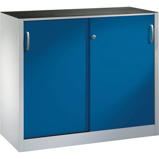 C+P Werkzeugschrank Acurado 1.200 x 1.000 x 400 mm (B x H x T) inkl. Gummiriefenmatte Stahl, lackiert Farbe der Front: enzianblau Farbe des Korpus: lichtgrau