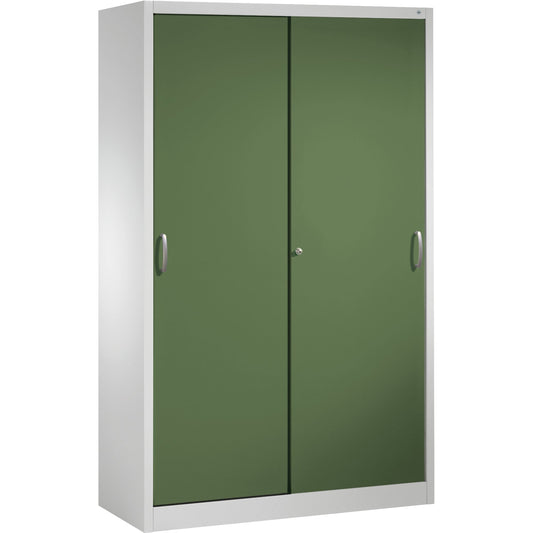 C+P Werkzeugschrank Acurado 1.200 x 1.950 x 600 mm (B x H x T) Stahl, lackiert Farbe der Front: resedagrün Farbe des Korpus: lichtgrau