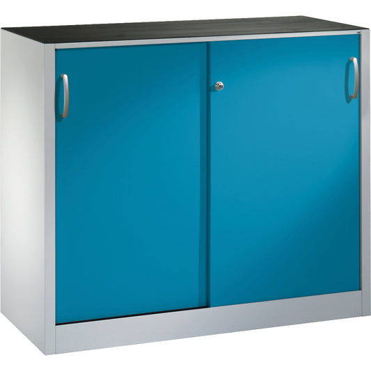 C+P Werkzeugschrank Acurado 1.200 x 1.000 x 400 mm (B x H x T) inkl. Gummiriefenmatte Stahl, lackiert Farbe der Front: lichtblau Farbe des Korpus: lichtgrau