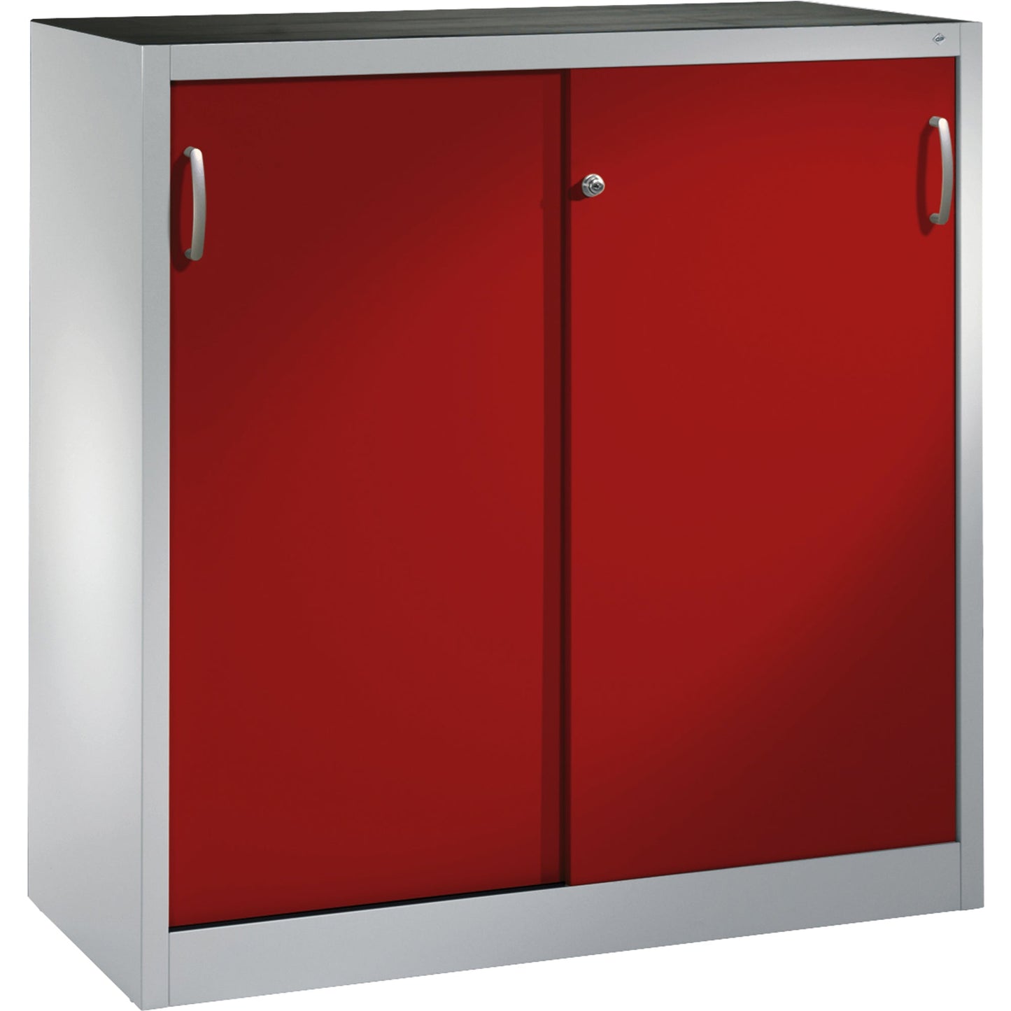 C+P Werkzeugschrank Acurado 1.200 x 1.200 x 400 mm (B x H x T) inkl. Gummiriefenmatte Stahl, lackiert Farbe der Front: rubinrot Farbe des Korpus: lichtgrau