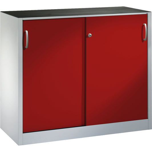 C+P Werkzeugschrank Acurado 1.200 x 1.000 x 400 mm (B x H x T) inkl. Gummiriefenmatte Stahl, lackiert Farbe der Front: rubinrot Farbe des Korpus: lichtgrau