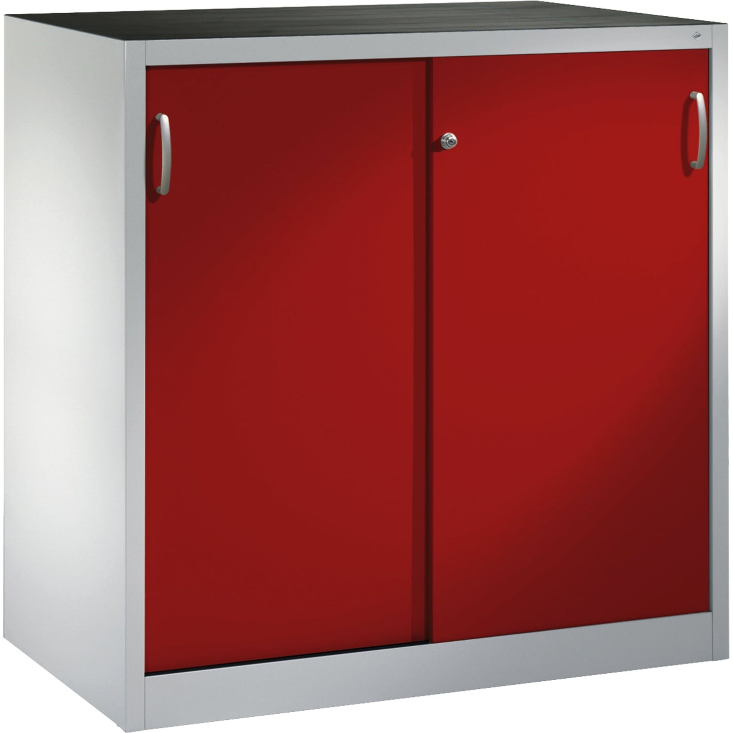 C+P Werkzeugschrank Acurado 1.200 x 1.200 x 600 mm (B x H x T) inkl. Gummiriefenmatte Stahl, lackiert Farbe der Front: rubinrot Farbe des Korpus: lichtgrau
