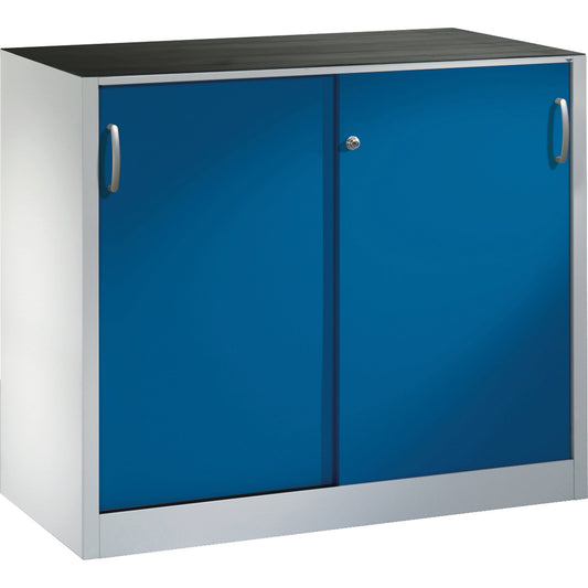 C+P Werkzeugschrank Acurado 1.200 x 1.000 x 500 mm (B x H x T) inkl. Gummiriefenmatte Stahl, lackiert Farbe der Front: enzianblau Farbe des Korpus: lichtgrau