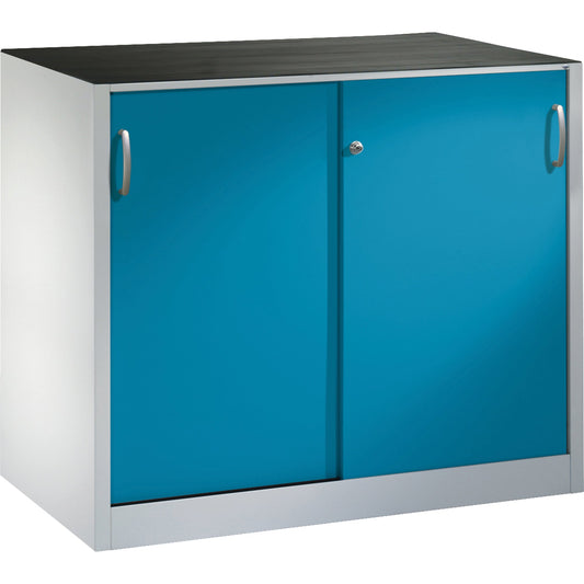 C+P Werkzeugschrank Acurado 1.200 x 1.000 x 600 mm (B x H x T) inkl. Gummiriefenmatte Stahl, lackiert Farbe der Front: lichtblau Farbe des Korpus: lichtgrau