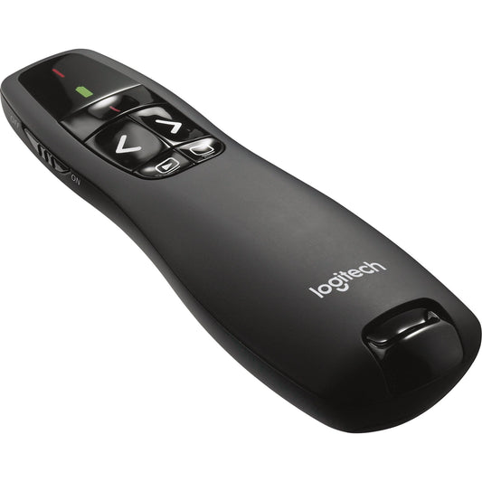 Logitech Wireless Presenter R400 115,5 x 37,8 x 27,4 mm (B x H x T) Windows® universell 10m inkl. USB-Empfänger schwarz