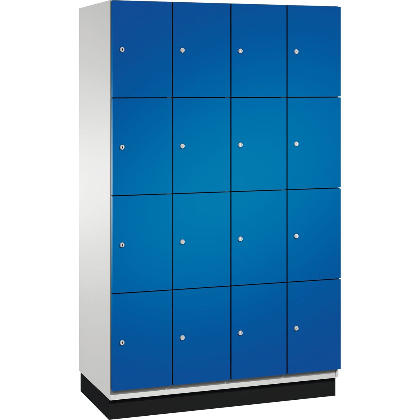 C+P Schließfachschrank Cambio 16 Fächer Stahl, lackiert Farbe der Front: enzianblau