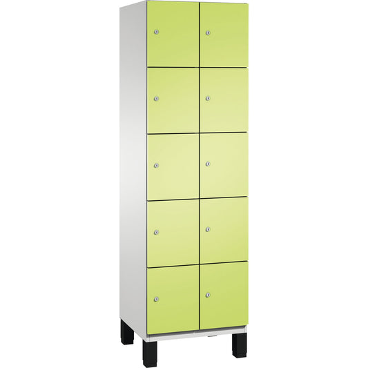 C+P Schließfachschrank Cambio 10 Fächer Stahl, lackiert Farbe der Front: clowngrün