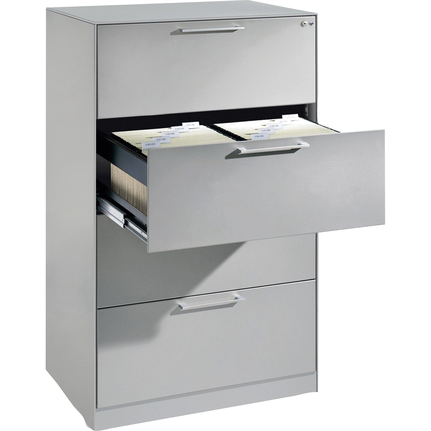 C+P Hängeregistraturschrank Asisto 800 x 1.298 x 600 mm (B x H x T) Stahl, lackiert weißaluminium