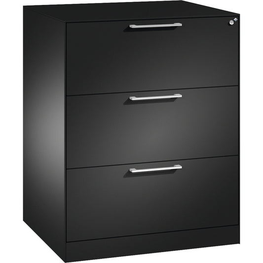 C+P Hängeregistraturschrank Asisto 800 x 998 x 600 mm (B x H x T) Stahl, lackiert Farbe der Front: schwarzgrau Farbe des Korpus: schwarzgrau