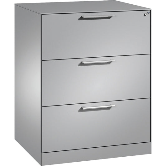 C+P Hängeregistraturschrank Asisto 800 x 998 x 600 mm (B x H x T) Stahl, lackiert weißaluminium