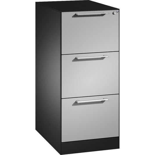 C+P Hängeregistraturschrank Asisto 440 x 998 x 600 mm (B x H x T) Stahl, lackiert Farbe der Front: weißaluminium Farbe des Korpus: schwarzgrau