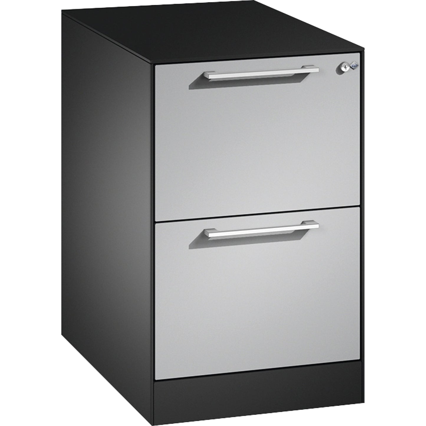 C+P Hängeregistraturschrank Asisto 440 x 698 x 600 mm (B x H x T) Stahl, lackiert Farbe der Front: weißaluminium Farbe des Korpus: schwarzgrau