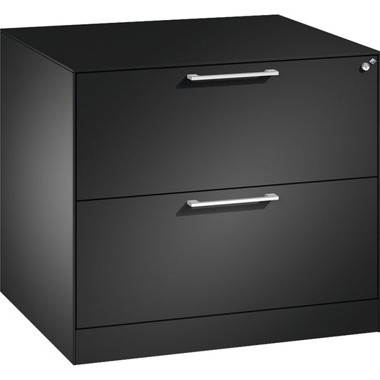 C+P Hängeregistraturschrank Asisto 800 x 698 x 600 mm (B x H x T) Stahl, lackiert Farbe der Front: schwarzgrau Farbe des Korpus: schwarzgrau