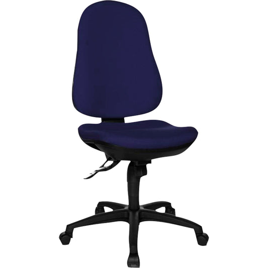 TOPSTAR Bürodrehstuhl Support SY 42-55cm Synchronmechanik Rolle hart gebremst (für Teppichboden) optionales Zubehör: Armlehnen 7082: SU(B), 7096: U2 Polyamid dunkelblau