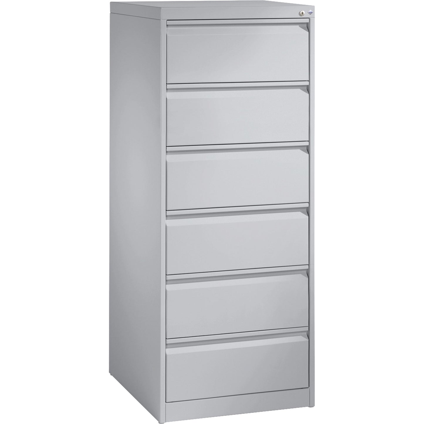 C+P Karteischrank Acurado 553 x 1.357 x 590 mm (B x H x T) 6 Schubladen Stahl, lackiert weißaluminium