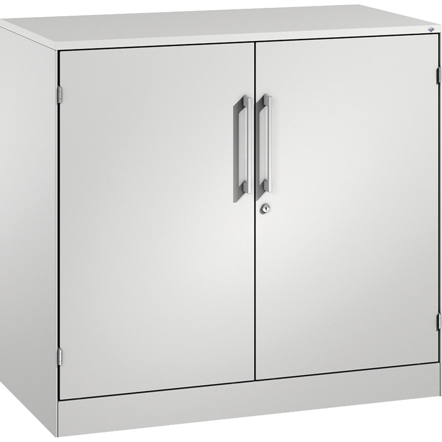 C+P Flügeltürenschrank Asisto 1.000 x 915 x 435 mm (B x H x T) 1 Fachboden Stahl Farbe der Front: lichtgrau Farbe des Korpus: lichtgrau