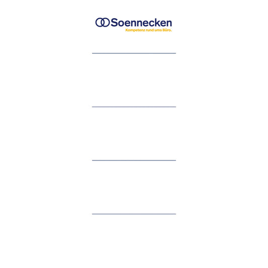 Soennecken Rückenschild breit/kurz 48 x 153 mm (B x H) weiß 10 St./Pack.