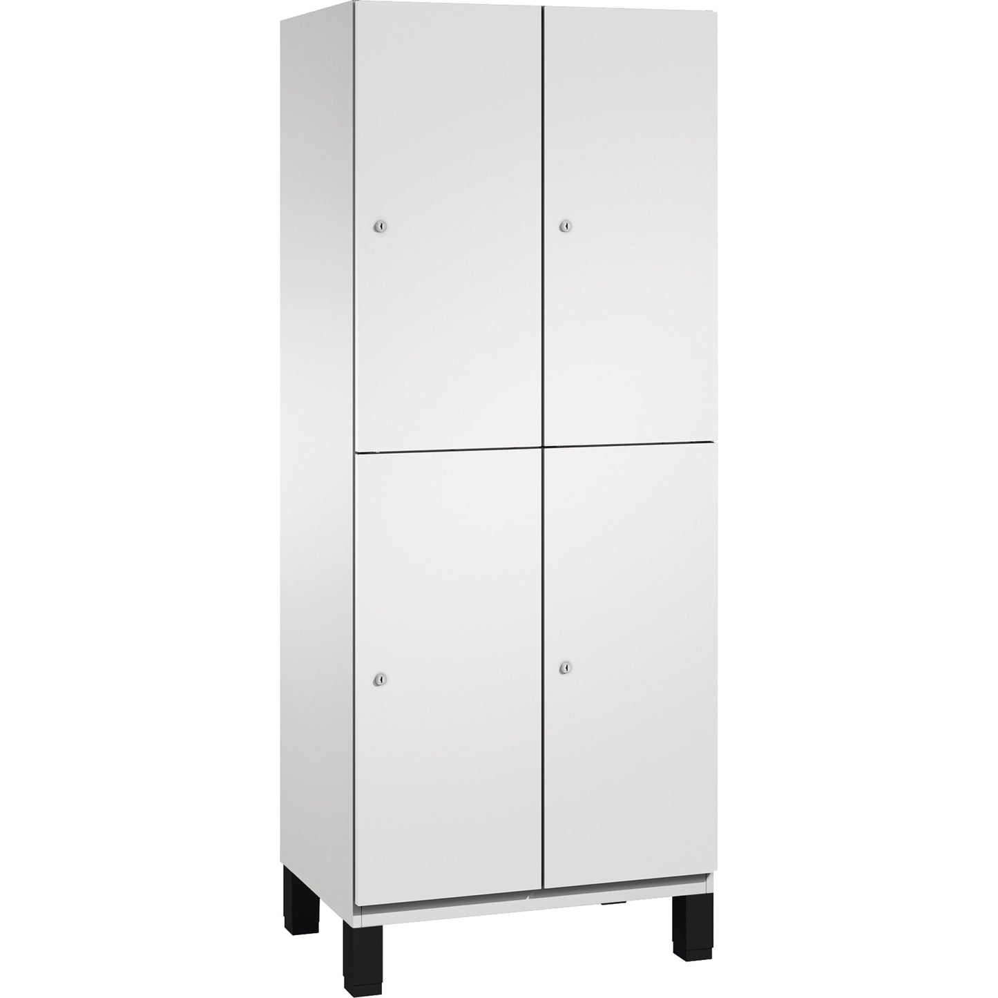 C+P Kleiderspind Cambio 800 x 1.980 x 525 mm (B x H x T) 2 Abteile Stahl, lackiert Farbe der Front: lichtgrau Farbe des Korpus: lichtgrau
