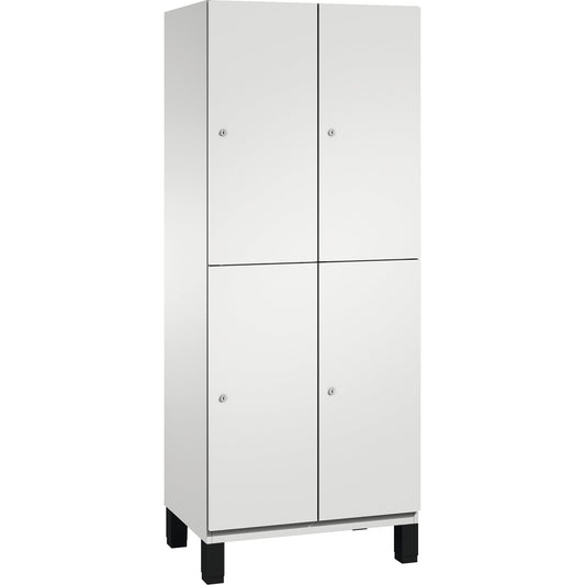 C+P Kleiderspind Cambio 800 x 1.980 x 525 mm (B x H x T) 2 Abteile Stahl, lackiert Farbe der Front: lichtgrau Farbe des Korpus: lichtgrau