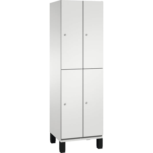 C+P Kleiderspind Cambio 600 x 1.980 x 525 mm (B x H x T) 2 Abteile Stahl, lackiert Farbe der Front: lichtgrau Farbe des Korpus: lichtgrau