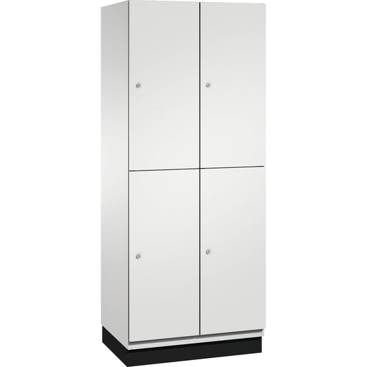 C+P Kleiderspind Cambio 800 x 1.950 x 525 mm (B x H x T) 2 Abteile Stahl, lackiert Farbe der Front: lichtgrau Farbe des Korpus: lichtgrau