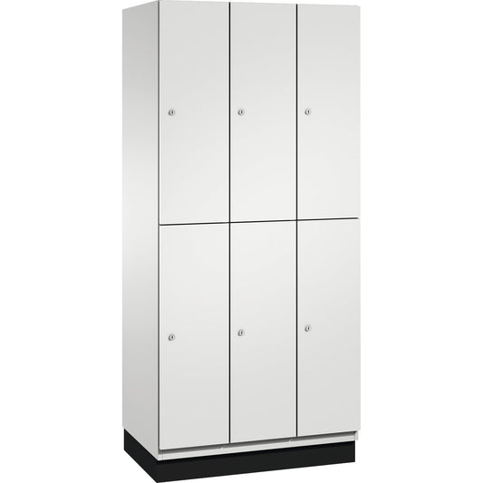 C+P Kleiderspind Cambio 900 x 1.950 x 525 mm (B x H x T) 3 Abteile Stahl, lackiert Farbe der Front: lichtgrau Farbe des Korpus: lichtgrau