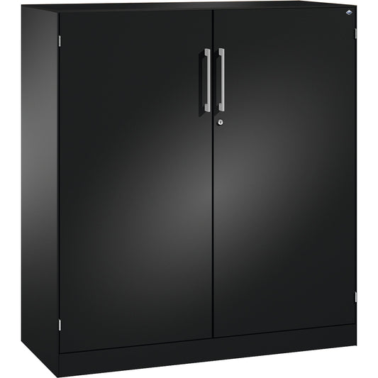 C+P Flügeltürenschrank Asisto 1.200 x 1.310 x 435 mm (B x H x T) 2 Fachböden Stahl Farbe der Front: schwarzgrau Farbe des Korpus: schwarzgrau