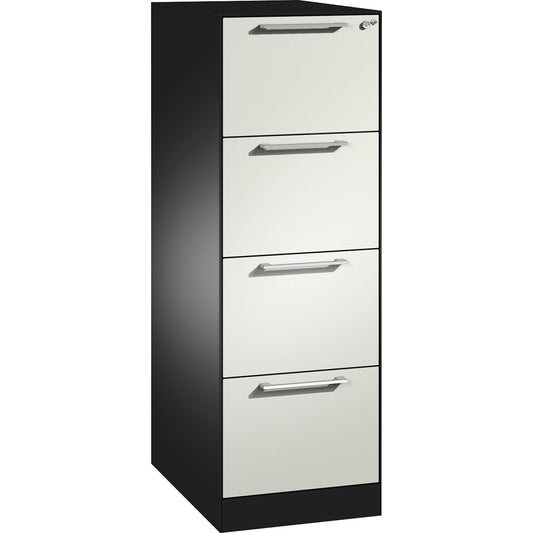C+P Hängeregistraturschrank Asisto 440 x 1.298 x 600 mm (B x H x T) Stahl, lackiert Farbe der Front: verkehrsweiß Farbe des Korpus: schwarzgrau